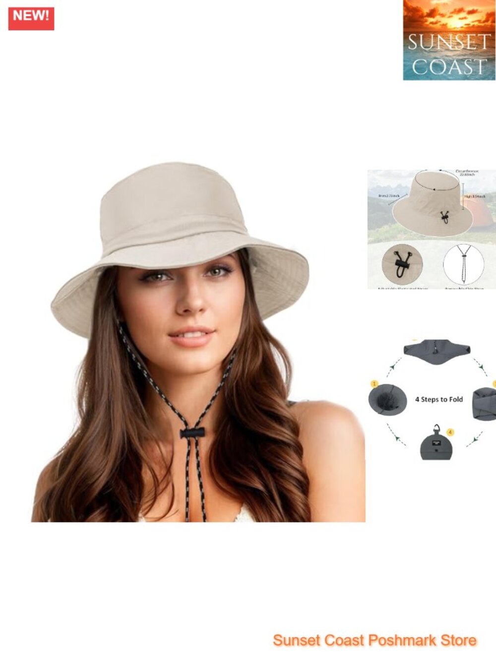 Waterproof Bucket Hat UPF 50+ Packable Sun Hat Outdoor Hiking Fishing